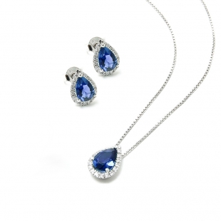 Parure Zaffiro blu e...