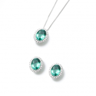 Parure Smeraldo ovale con...