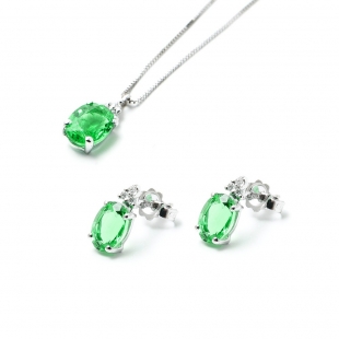Parure Smeraldo ovale con...