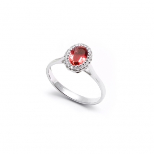Anello Rubino Ovale con...