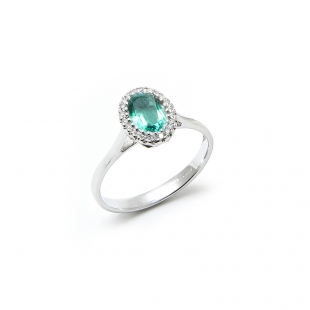 Anello Smeraldo Ovale con...