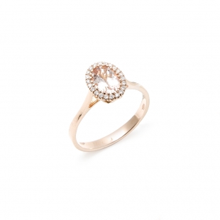 Anello Morganite Ovale con...