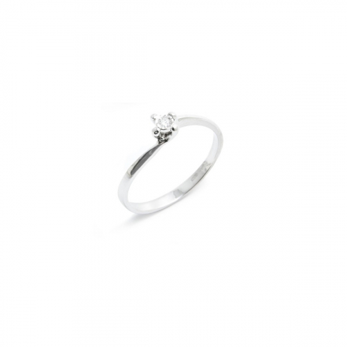 Anello Solitario Diamante e Oro...