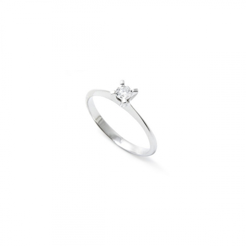 Anello Solitario Diamante e Oro...
