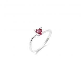 Anello Rubino e Diamanti a...