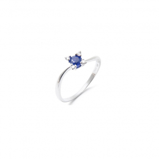 Anello Zaffiro e Diamanti a...