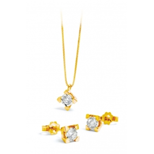 Parure Punto Luce in Oro...